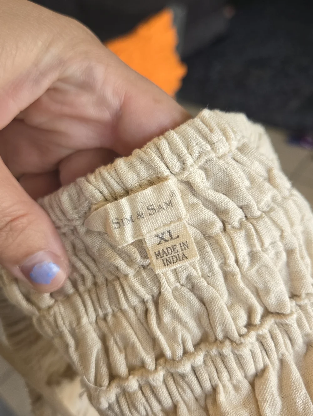 Cream Ruffled Halter Crop Top - Picture 6 of 7